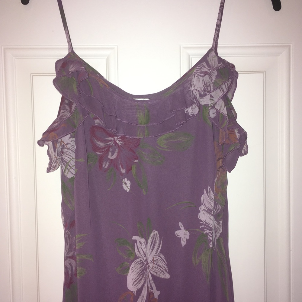 Purple Floral Maxi Dress - Picture 2 of 7